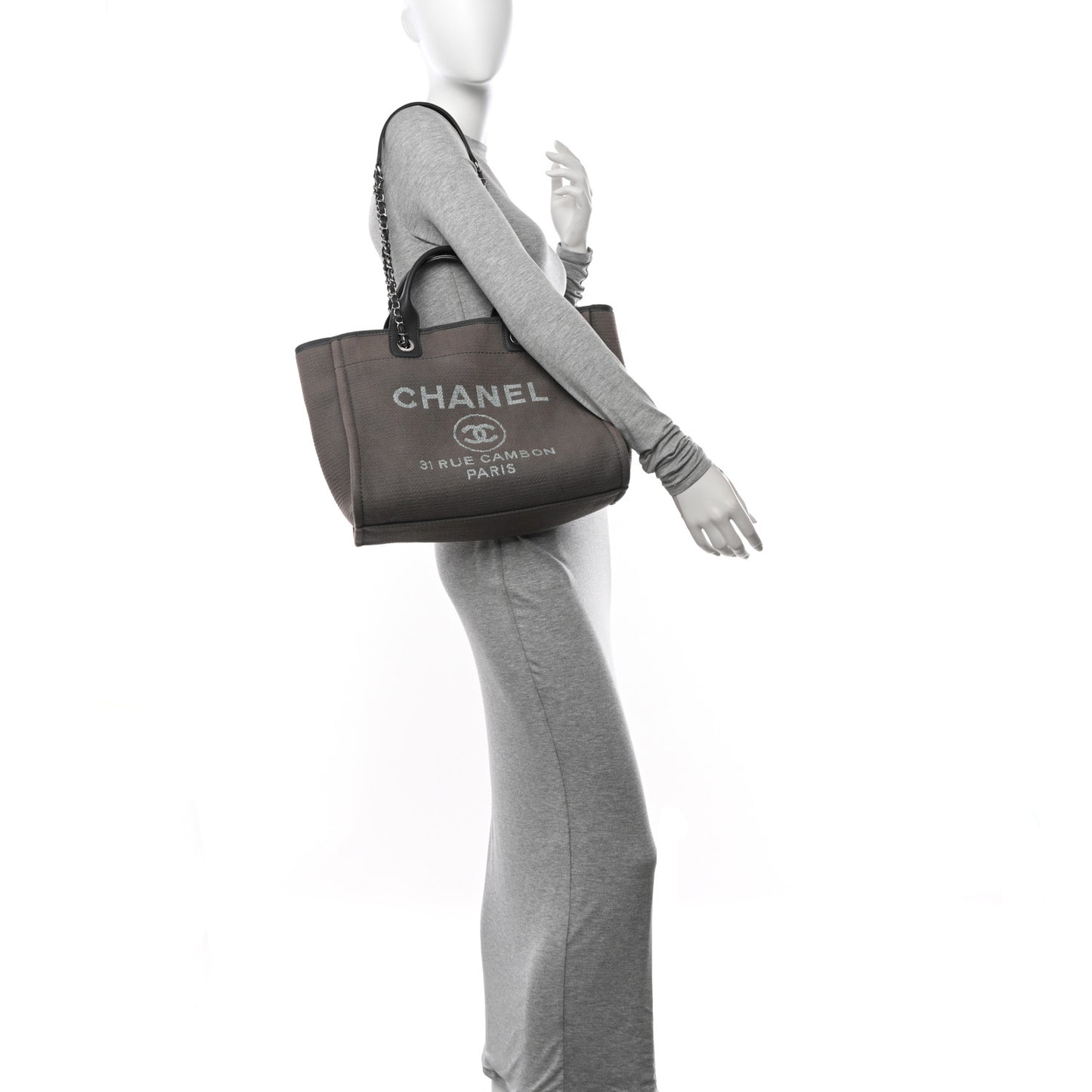 Mixed Fibers Small Deauville Tote Grey