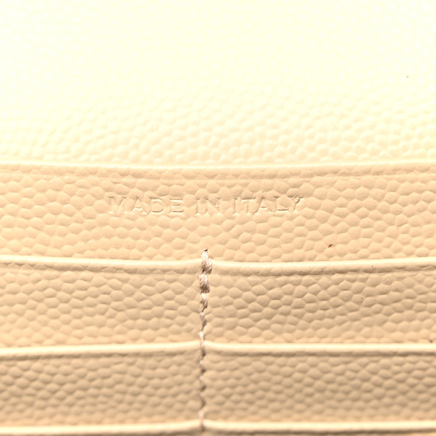 Saint Laurent Grain De Poudre Matelasse Chevron Monogram Chain Wallet Dark Beige 7 of 11