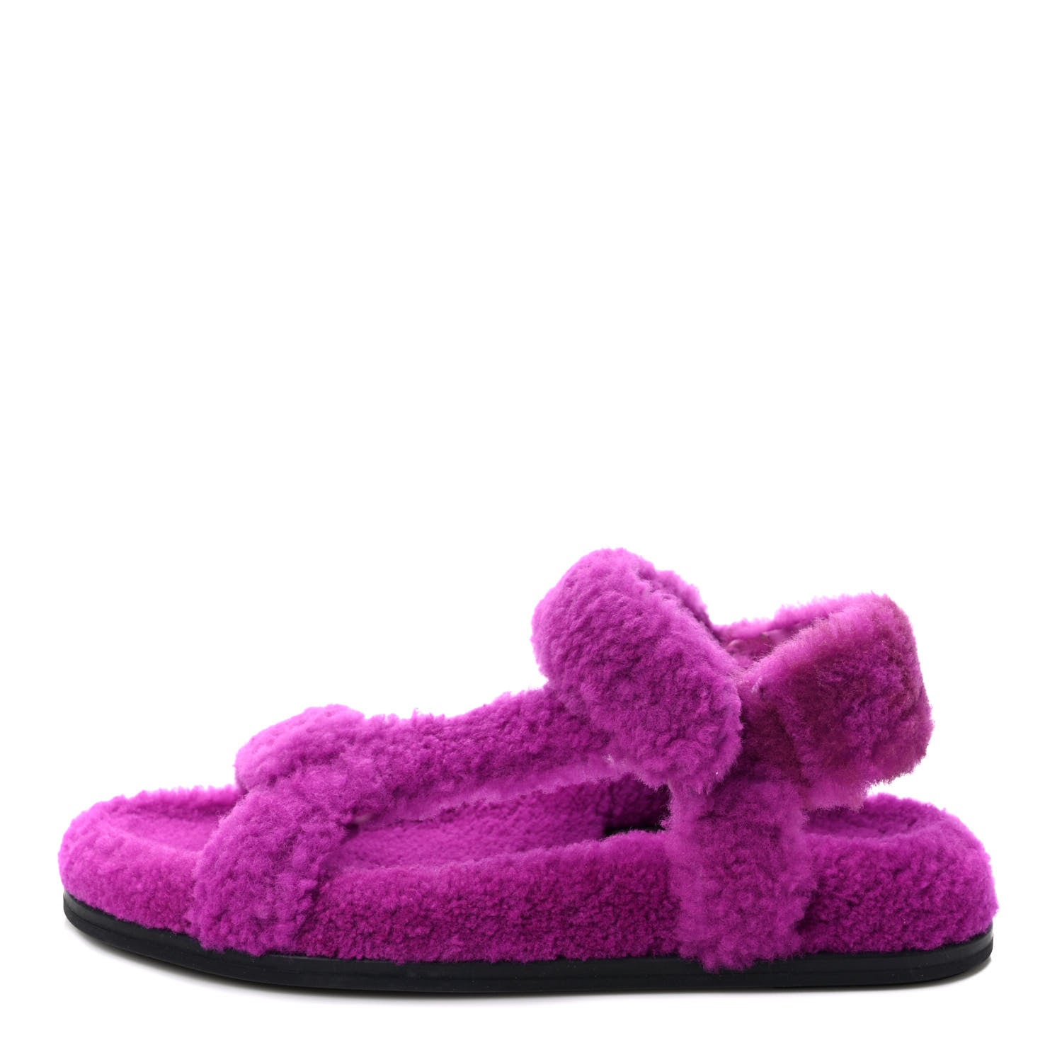 Fendi Shearling FF Fendi Feel Sandals 38 Bouganville 1 of 8
