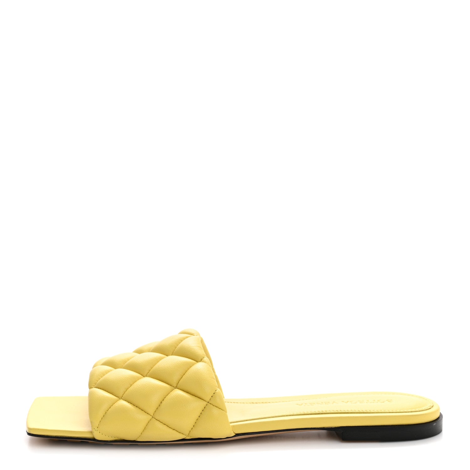 Bottega Veneta Nappa Matelasse Padded Flat Sandals 37 Pear 1 of 9