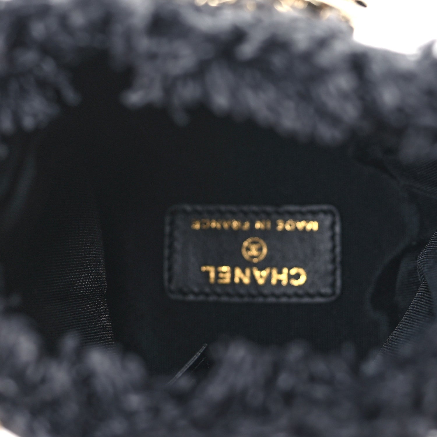 Chanel Denim Quilted Mood Mini Bucket With Chain Black Multicolor 5 of 10