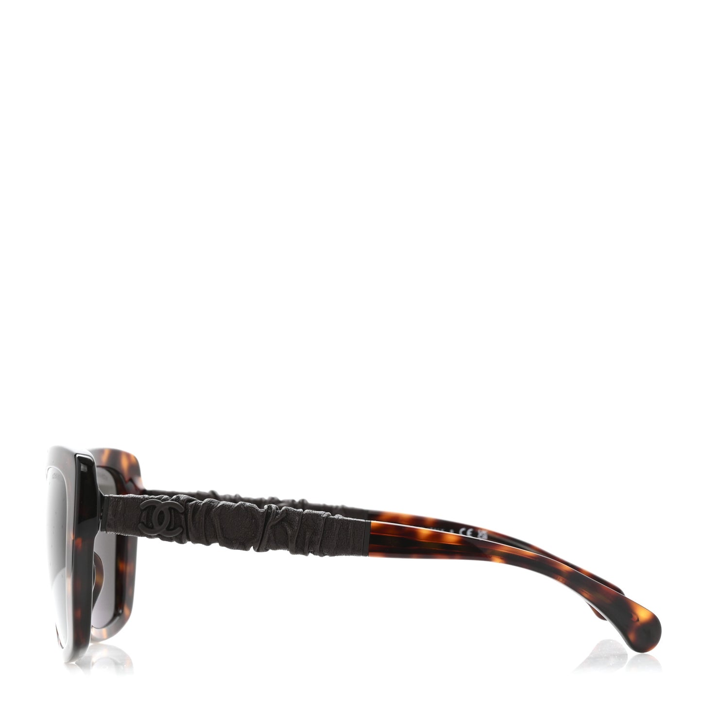 Acetate Calfskin Square Sunglasses 5476-Q-A Tortoise