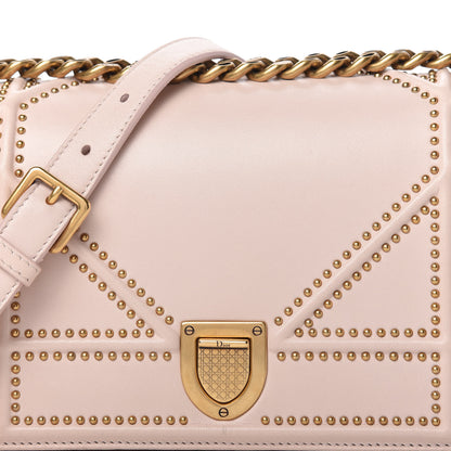 Christian Dior Lambskin Studded Small Diorama Flap Bag Nude 10 of 10
