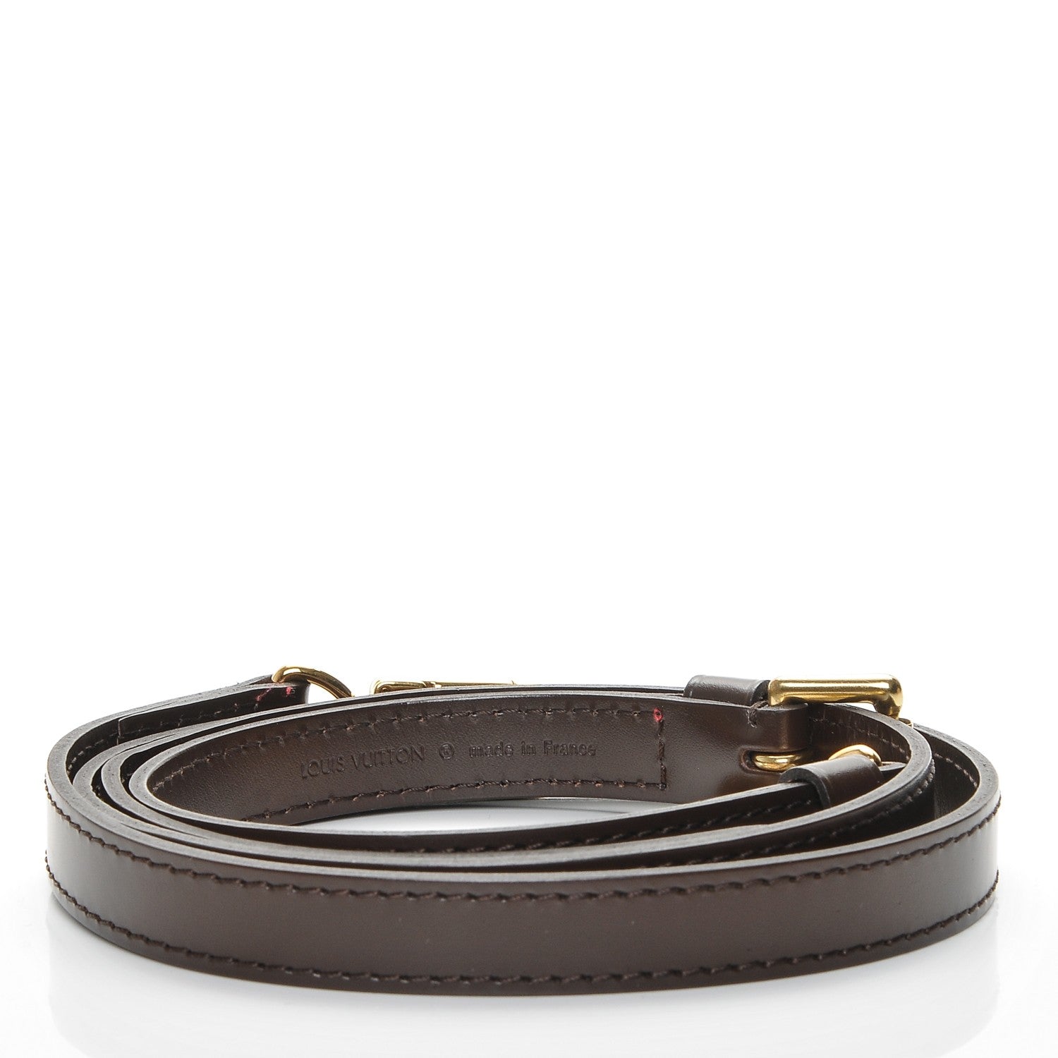 Louis Vuitton Calfskin 16mm Adjustable Shoulder Strap Brown 2 of 6