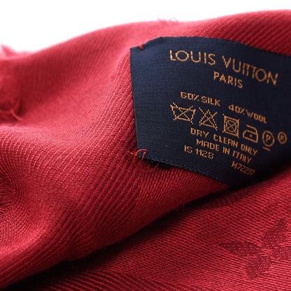 Louis Vuitton Silk Wool Monogram Shawl Pomme D'Amour 5 of 7