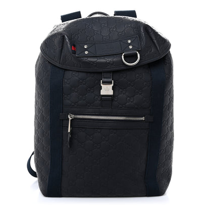 Gucci Guccissima Single Buckle Backpack Blue 1 of 12