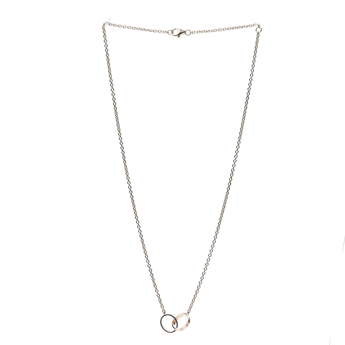 18K Pink Gold Interlocking LOVE Necklace