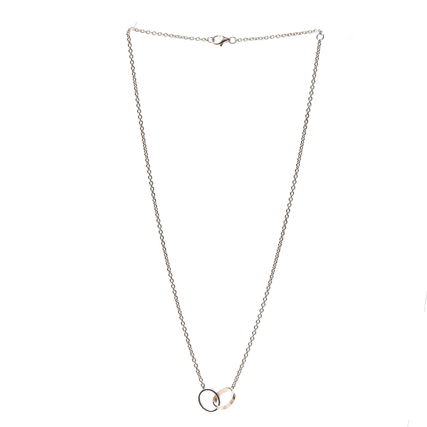 Cartier 18K Pink Gold Interlocking LOVE Necklace 3 of 10