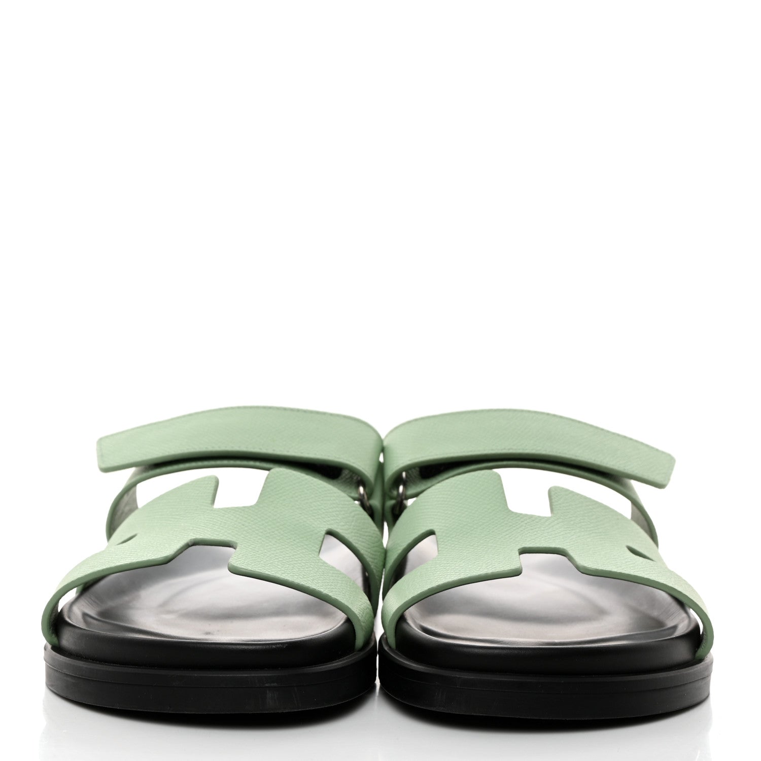Hermes Epsom Womens Chypre Sandals 38 Vert Jade 2 of 9