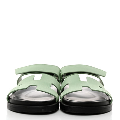 Hermes Epsom Womens Chypre Sandals 38 Vert Jade 2 of 9