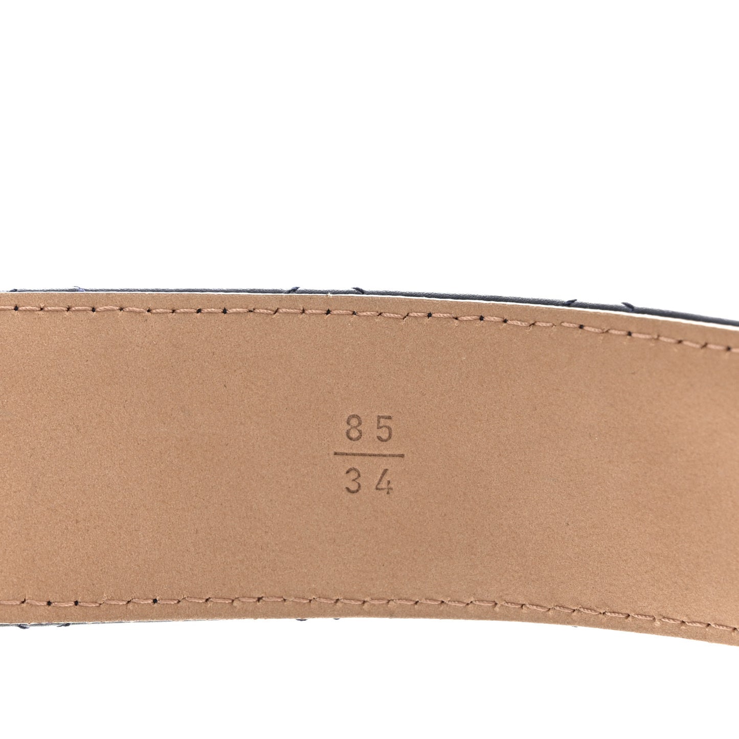 Lambskin Quilted CC Belt 85 34 Navy Blue