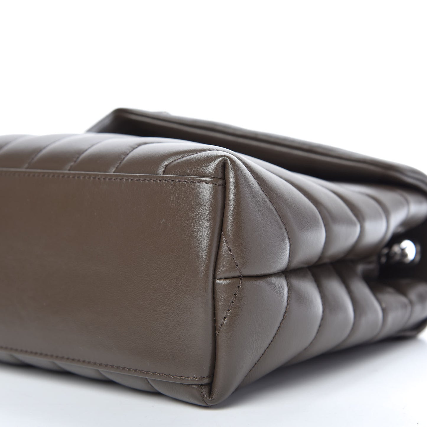 Calfskin Y Quilted Monogram Small Loulou Chain Satchel Faggio