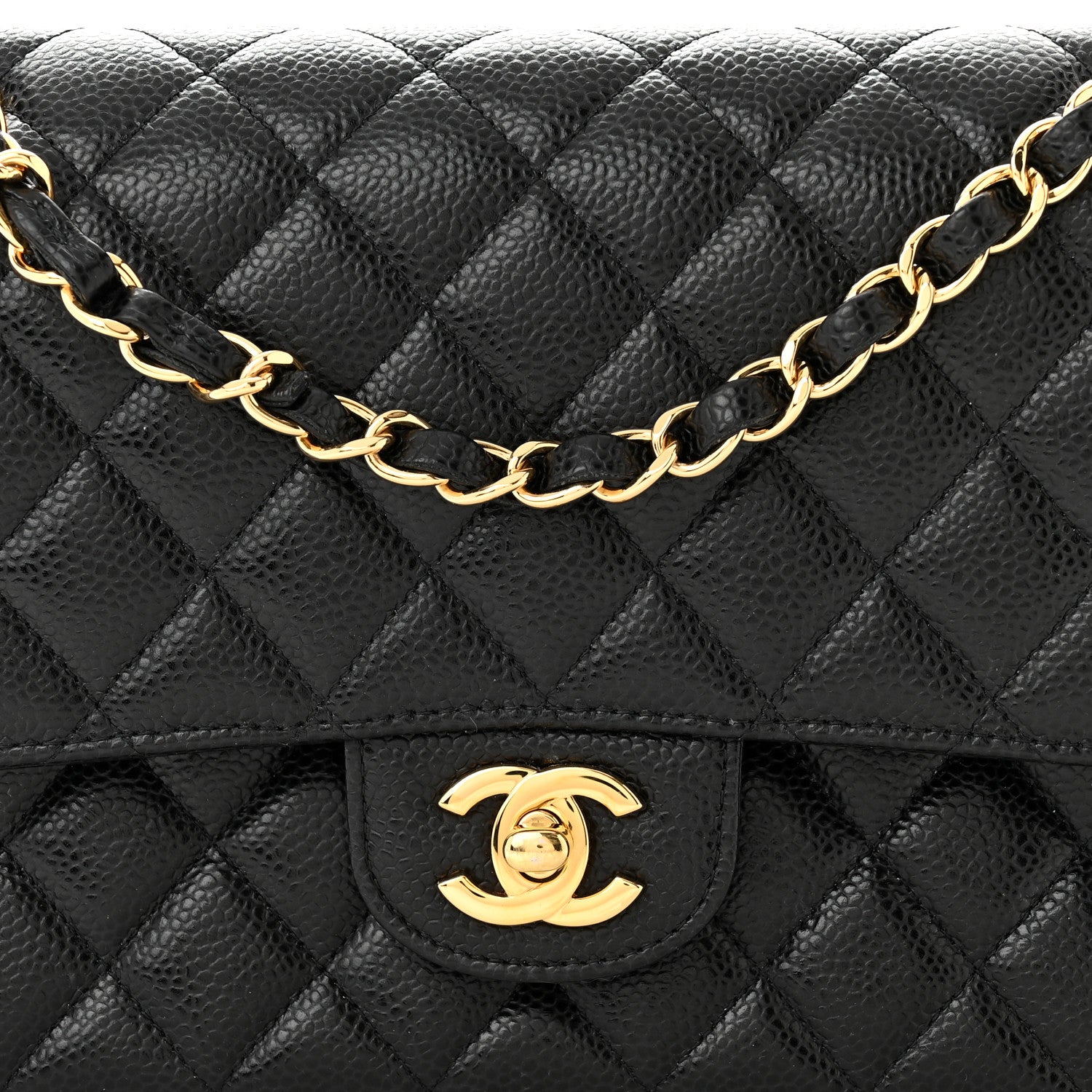 Chanel Caviar Quilted Medium Double Flap Black 8 of 11