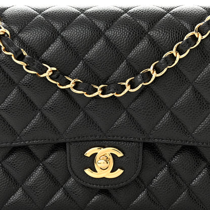 Chanel Caviar Quilted Medium Double Flap Black 8 of 11