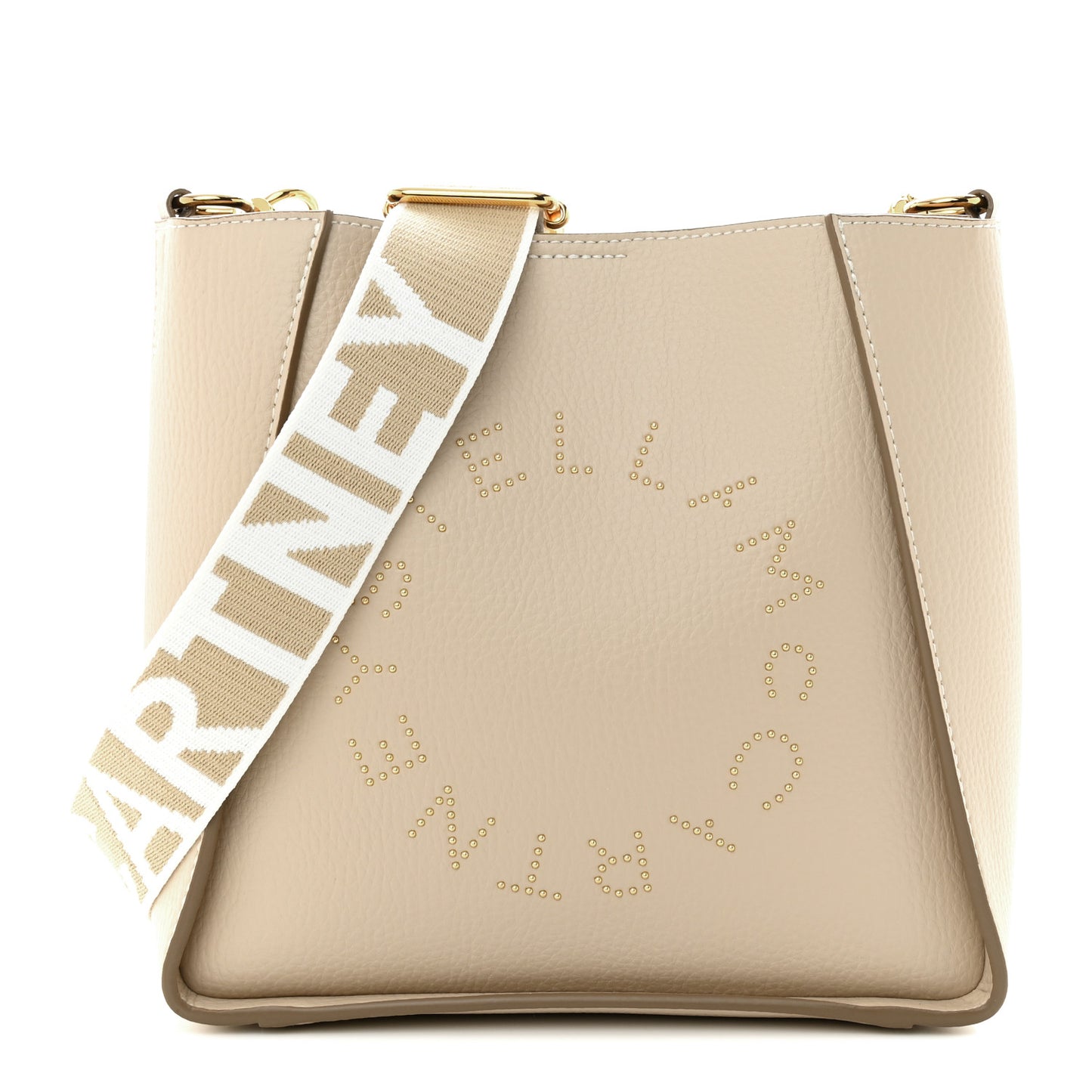 Grainy Alter Mat Studded Logo Mini Crossbody Cream