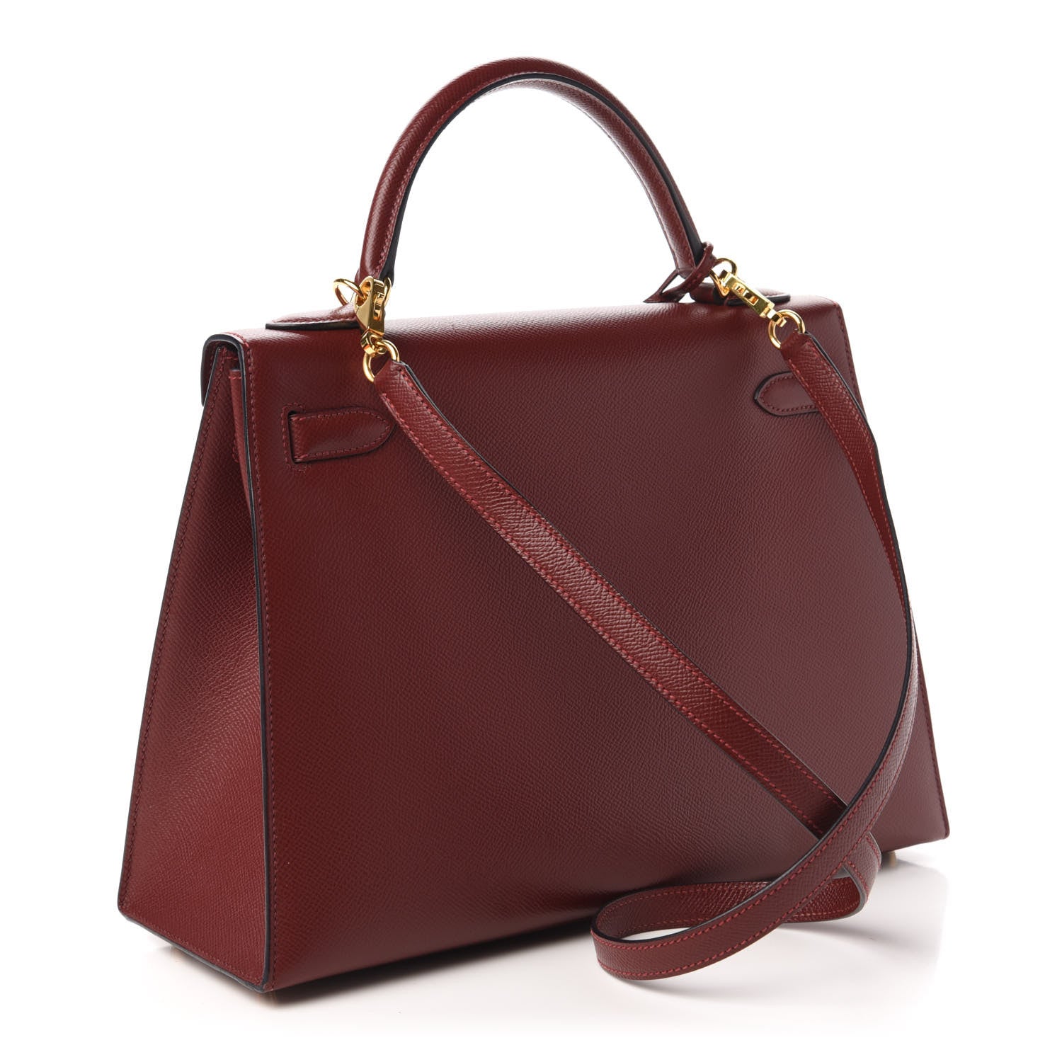 Hermes Epsom Kelly Sellier 32 Rouge H 3 of 11