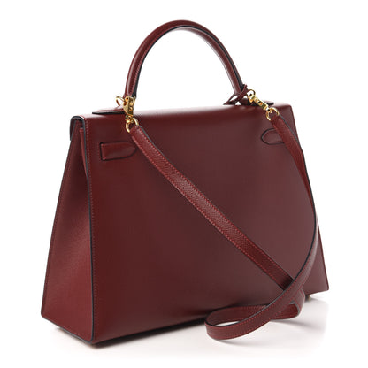 Hermes Epsom Kelly Sellier 32 Rouge H 3 of 11