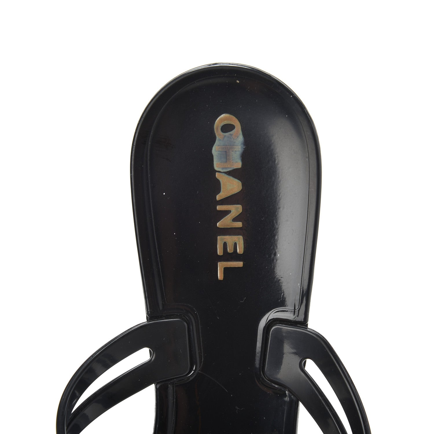 Chanel Jelly Camellia Thong Sandals 39 Black Ivory 7 of 14