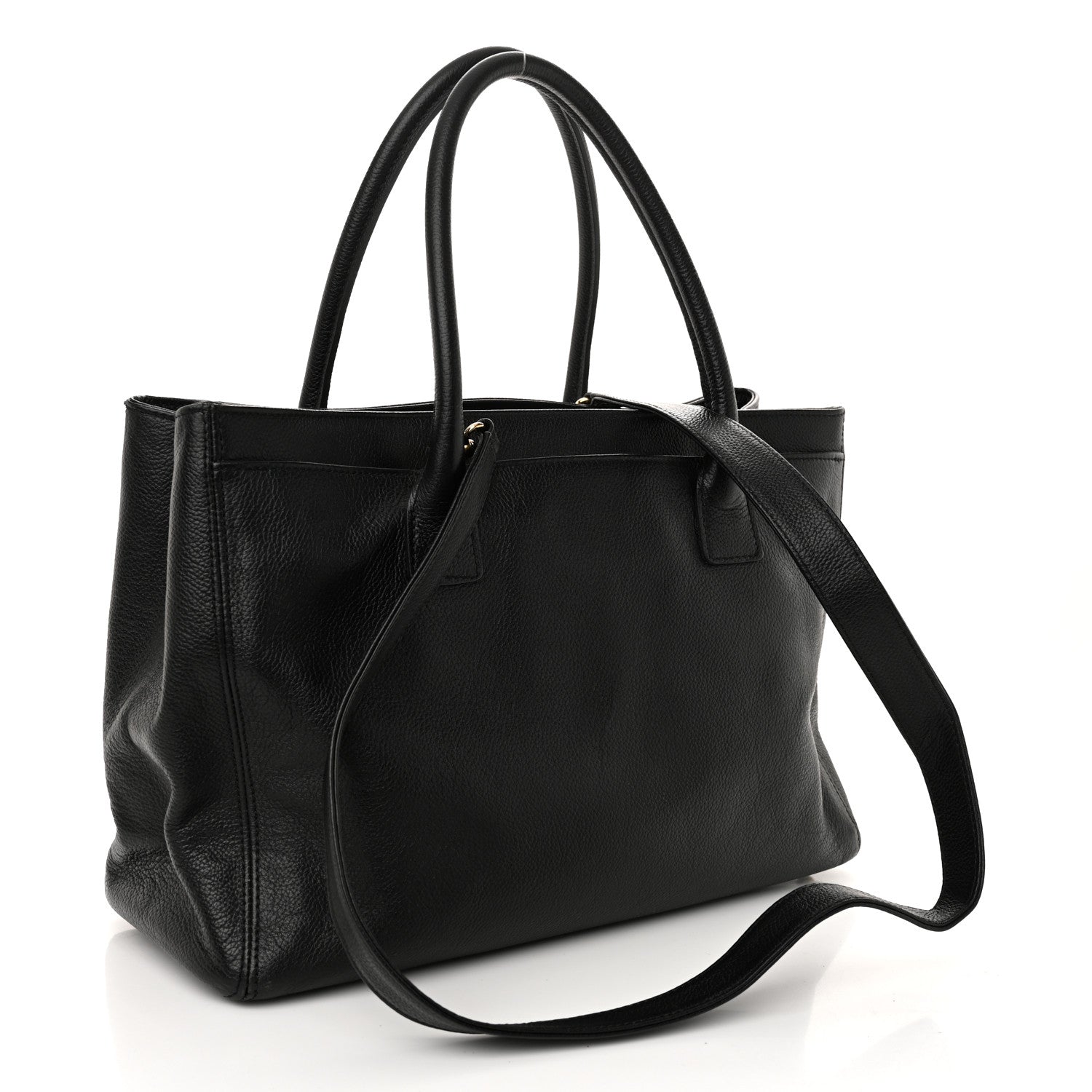Chanel Calfskin Cerf Executive Shopper Tote Black 3 of 12