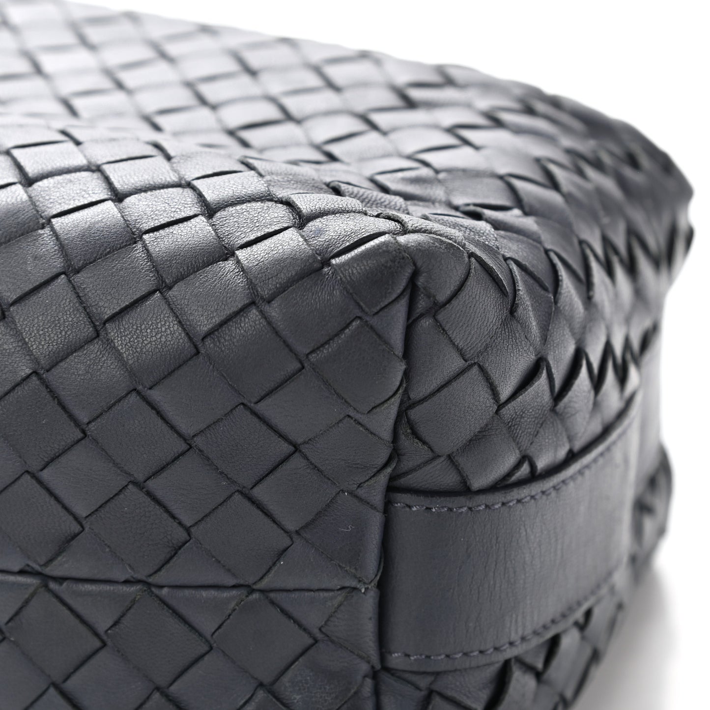 Nappa Intrecciato Large Cosmetic Case Ebano