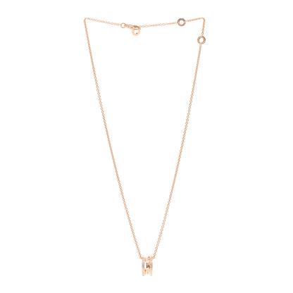 Bulgari 18K Rose Gold Diamond B.Zero1 Open Legends Pendant Necklace 3 of 4