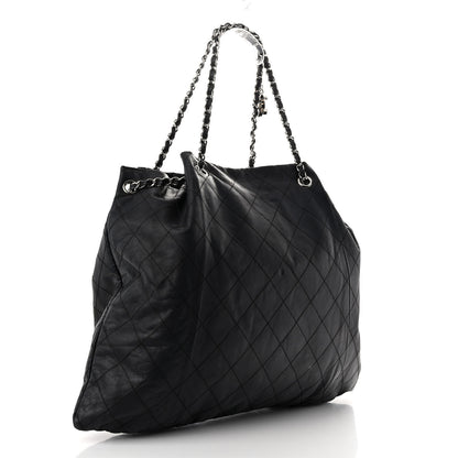 Chanel Calfskin Stitched Shoulder Bag Black 3 of 11