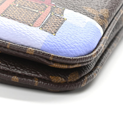 Louis Vuitton Monogram 2019 Christmas Animation Double Zip Pochette 9 of 10