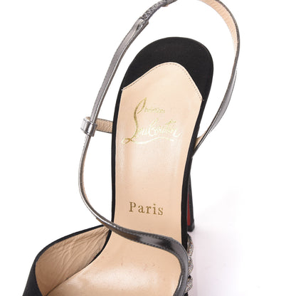 Christian Louboutin Suede Asymmetric Scoubridou 120 Sandals 39 Black 7 of 7