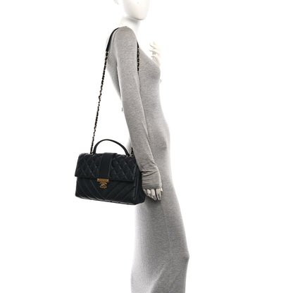 Chanel Calfskin Quilted Chevron In The City Bag Black 2 of 10