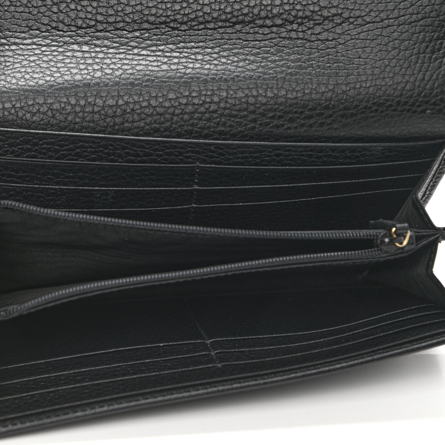 Dollar Calfskin GG Marmont Continental Wallet Black