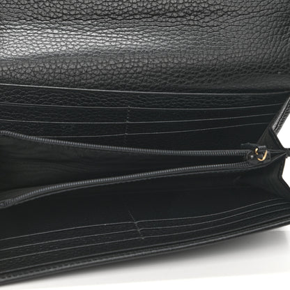 Gucci Dollar Calfskin GG Marmont Continental Wallet Black 5 of 8