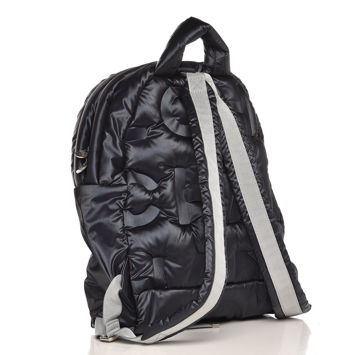 Nylon Embossed Small Doudoune Backpack Navy