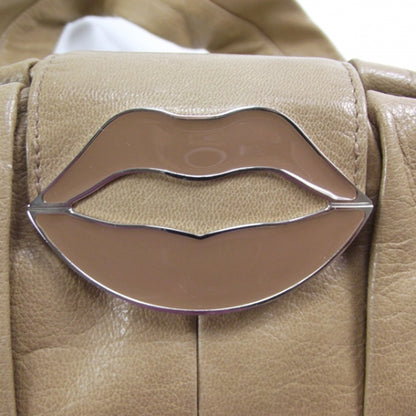Saint Laurent Leather Dali Lips Shoulder Bag Beige 7 of 9