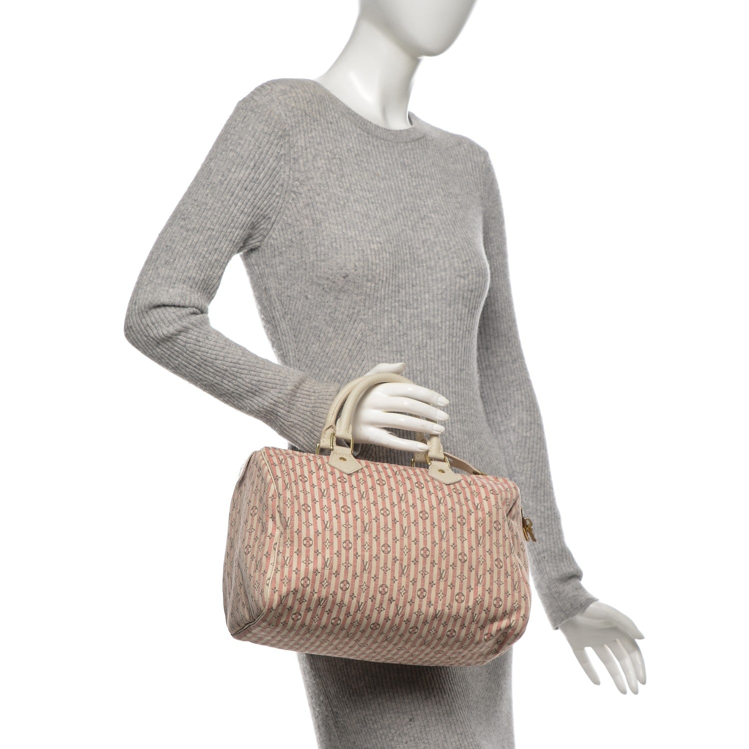 Louis Vuitton Mini Lin Croisette Speedy 30 Rouge 2 of 6