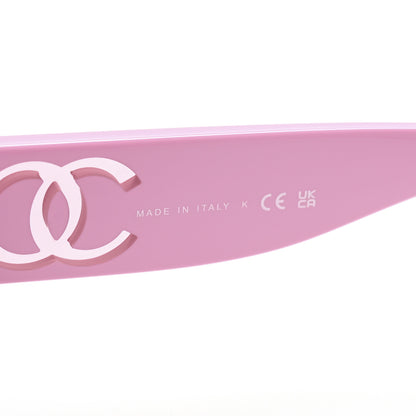 Chanel Acetate Nyon Oval CC Sunglasses 5528-A Pink 6 of 8