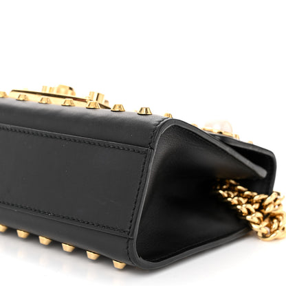 Gucci Calfskin Studded Small Padlock Shoulder Bag Black 10 of 12
