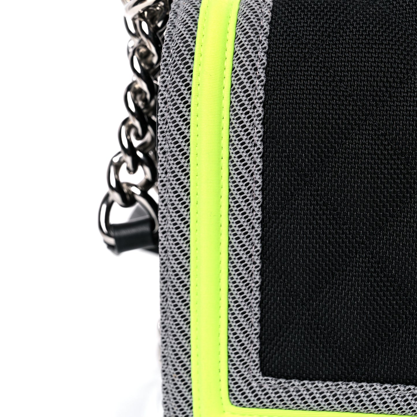 Canvas Quilted Medium Fluo Boy Flap Black Grey Yellow
