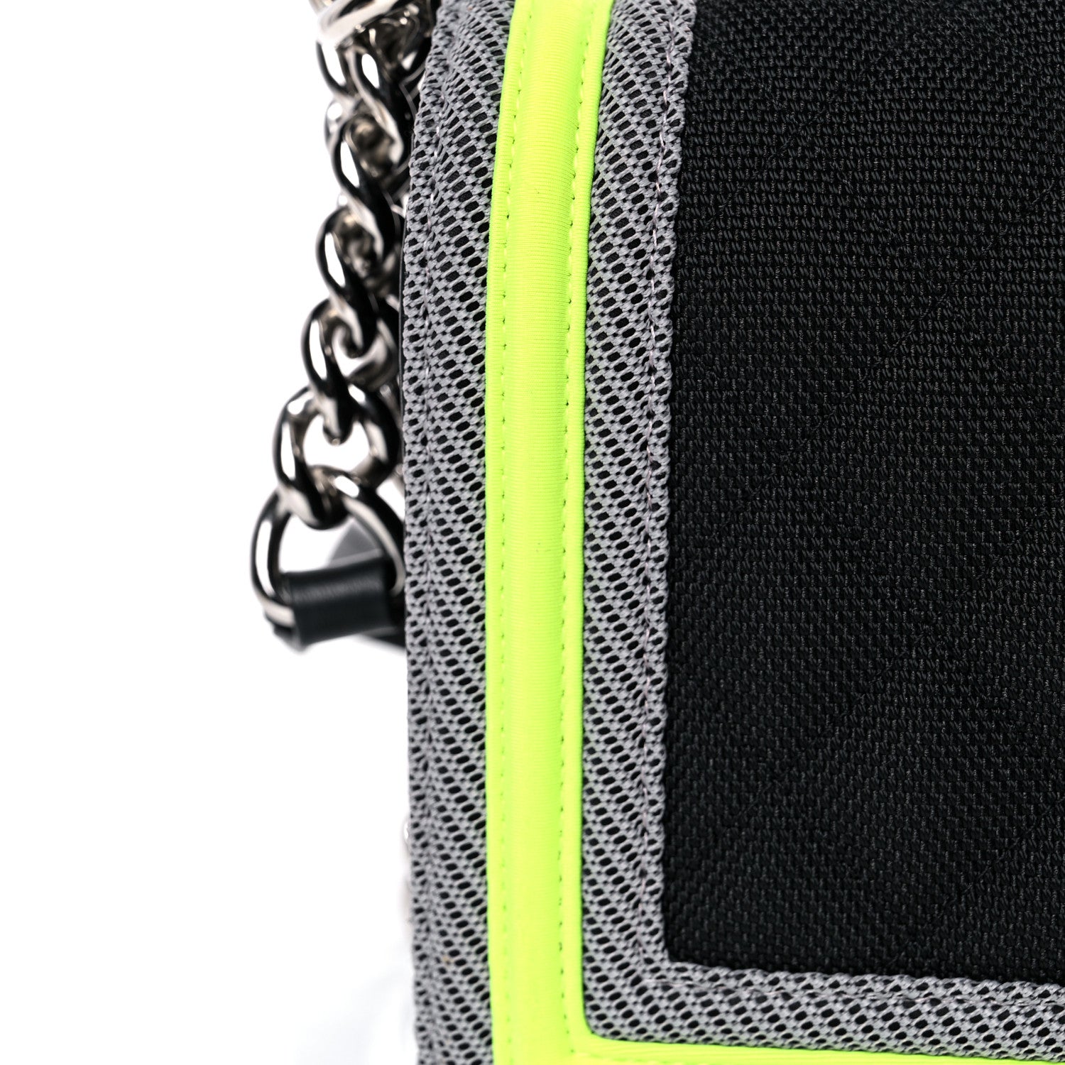 Chanel Canvas Quilted Medium Fluo Boy Flap Black Grey Yellow 15 of 15
