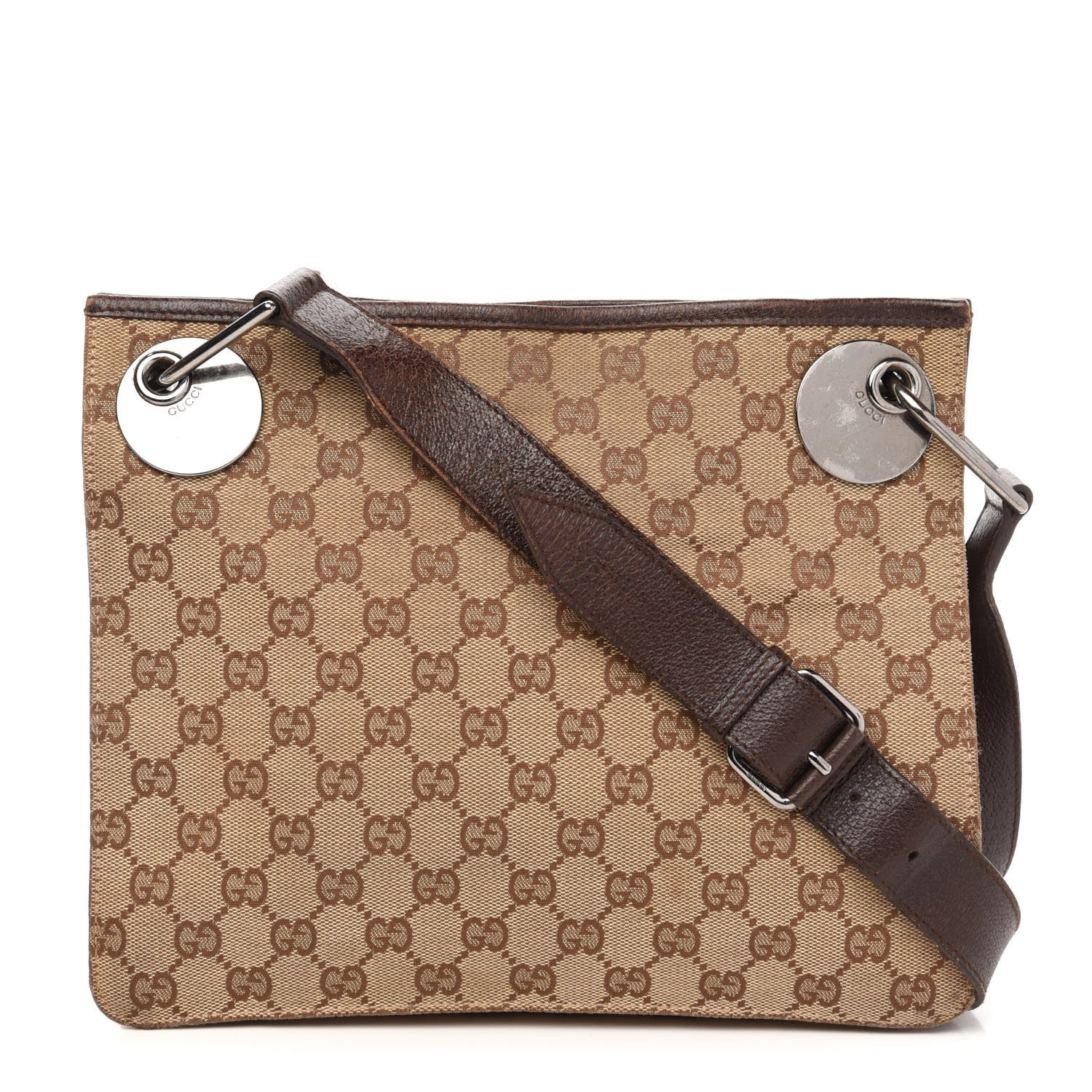 Gucci Monogram Eclipse Messenger Bag Dark Brown 1 of 13
