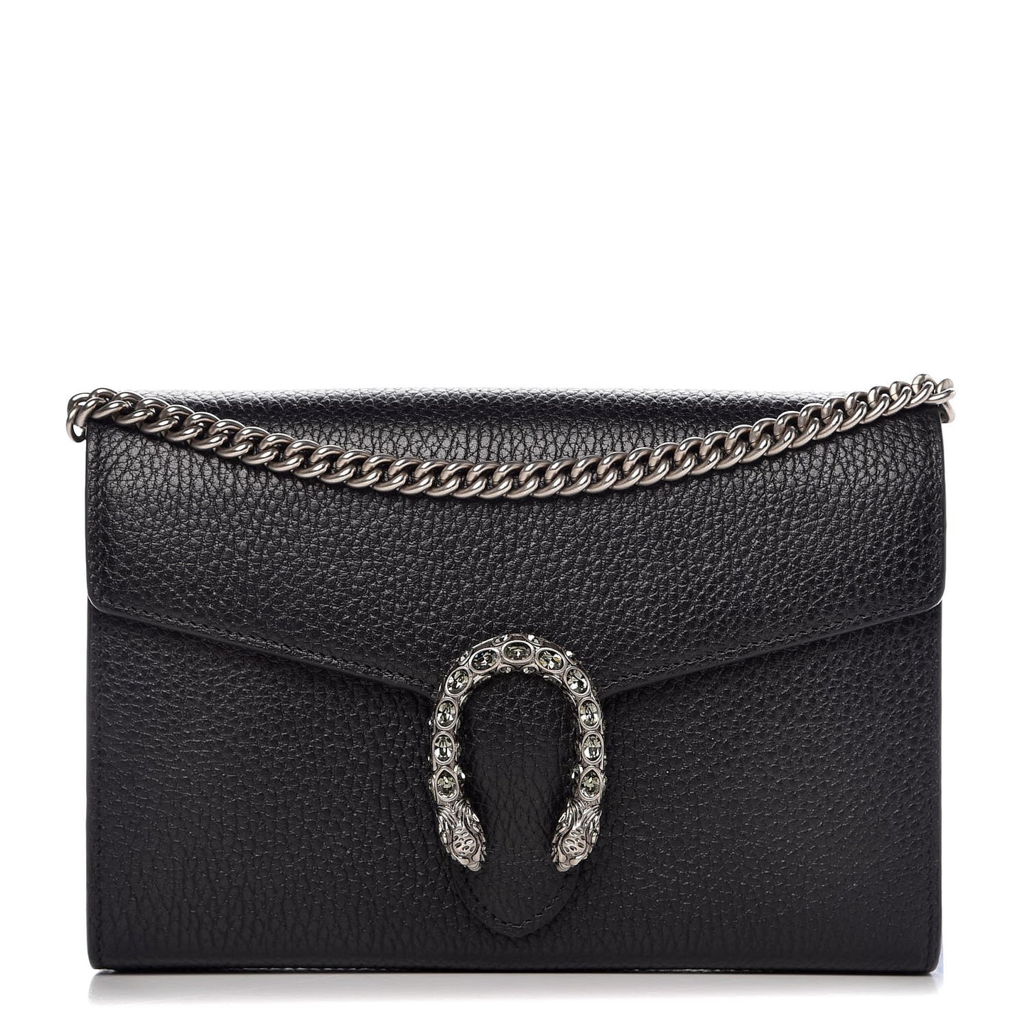 Calfskin Mini Dionysus Chain Wallet Black