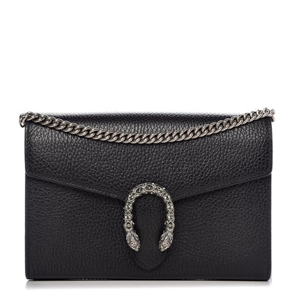 Gucci Calfskin Mini Dionysus Chain Wallet Black 1 of 8