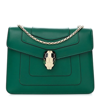 Bulgari Calfskin Serpenti Forever Crossbody Bag Emerald Green 3 of 13