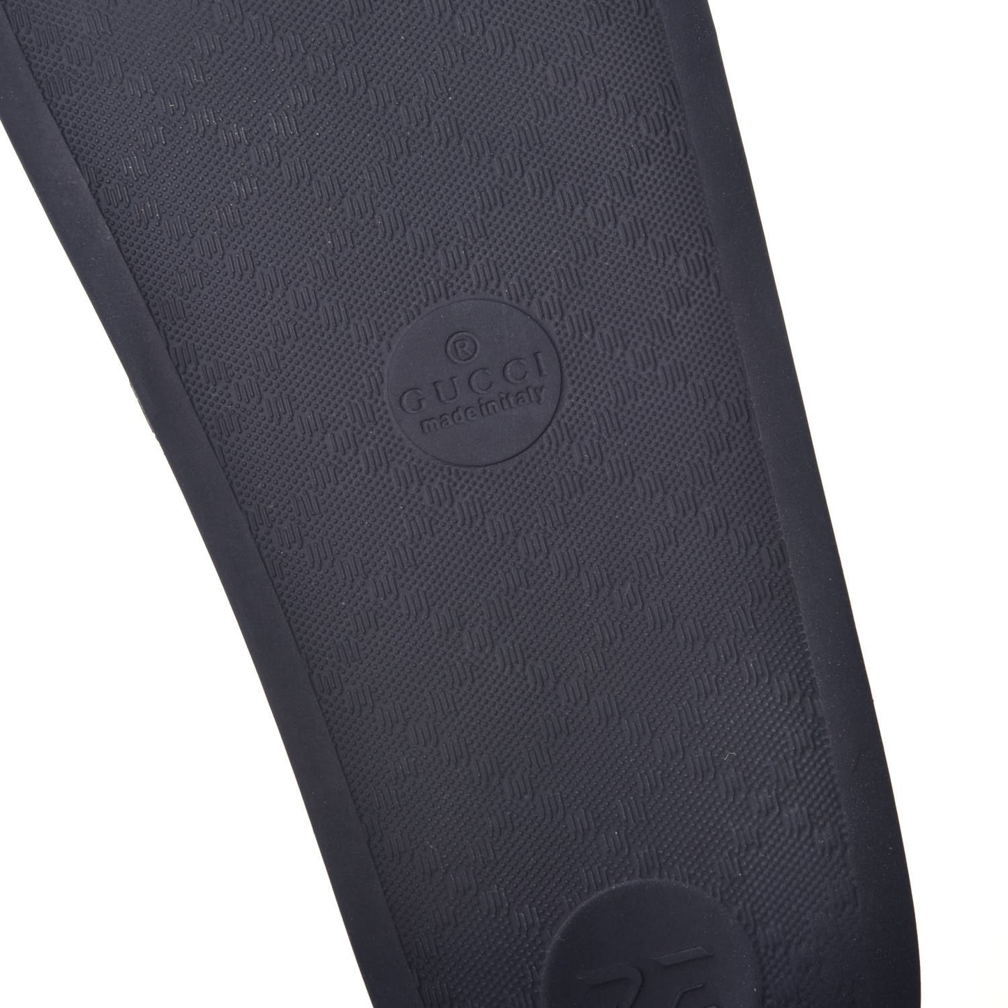 Rubber Logo Stamped Mens Slide Sandals 9 Black