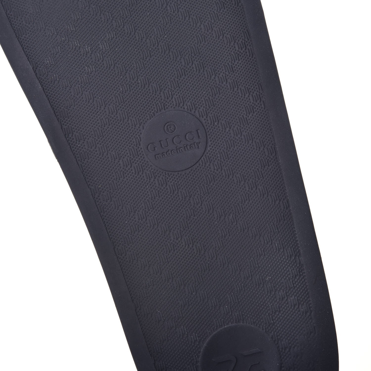 Gucci Rubber Logo Stamped Mens Slide Sandals 9 Black 6 of 7