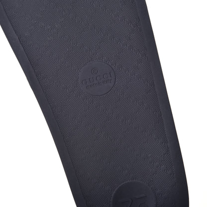 Gucci Rubber Logo Stamped Mens Slide Sandals 9 Black 6 of 7