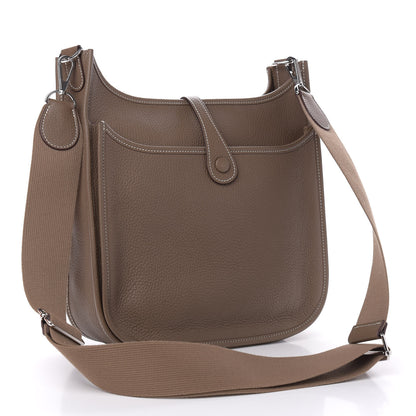 Hermes Taurillon Clemence Evelyne III PM Etoupe 3 of 12