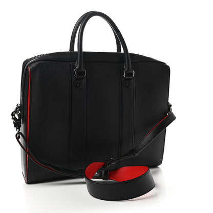 Christian Louboutin Calfskin Streetwall Briefcase Black 3 of 10