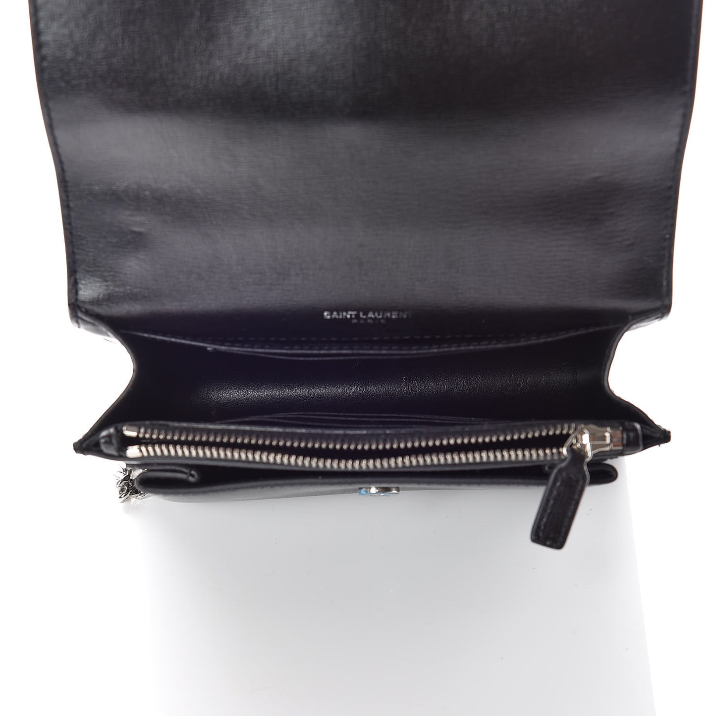 Calfskin Monogram Sunset Chain Wallet Black