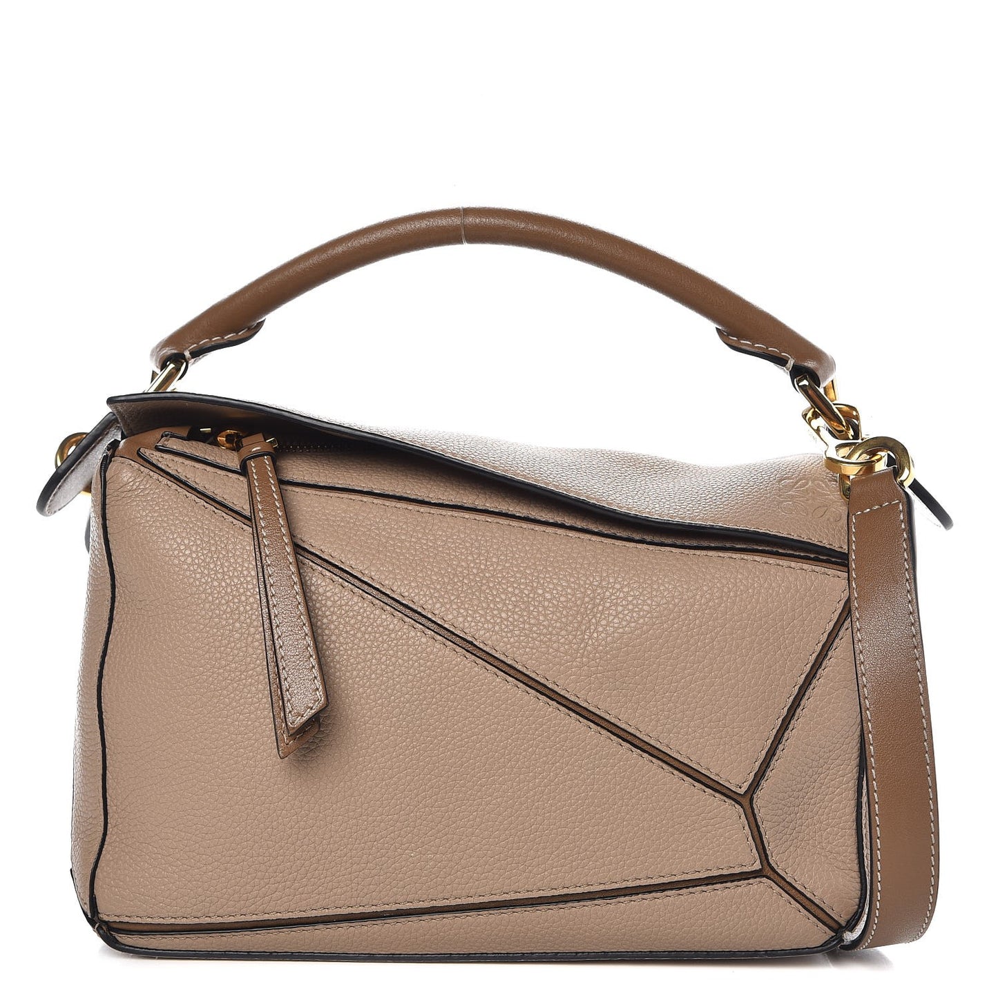 Calfskin Small Puzzle Bag Sand Mink