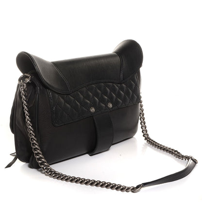 Chanel Calfskin Quilted Large Ride My Bag Messenger Black 4 of 8